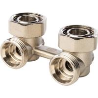 УЗЕЛ нижнего подключения для двухтруб.сист. угловой  SVH 0004 000020 STOUT